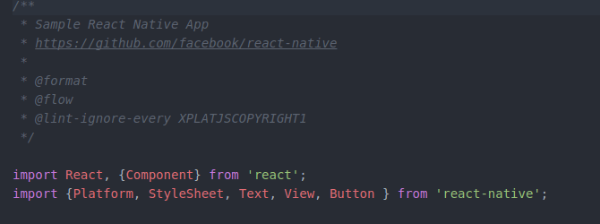 flow on react native